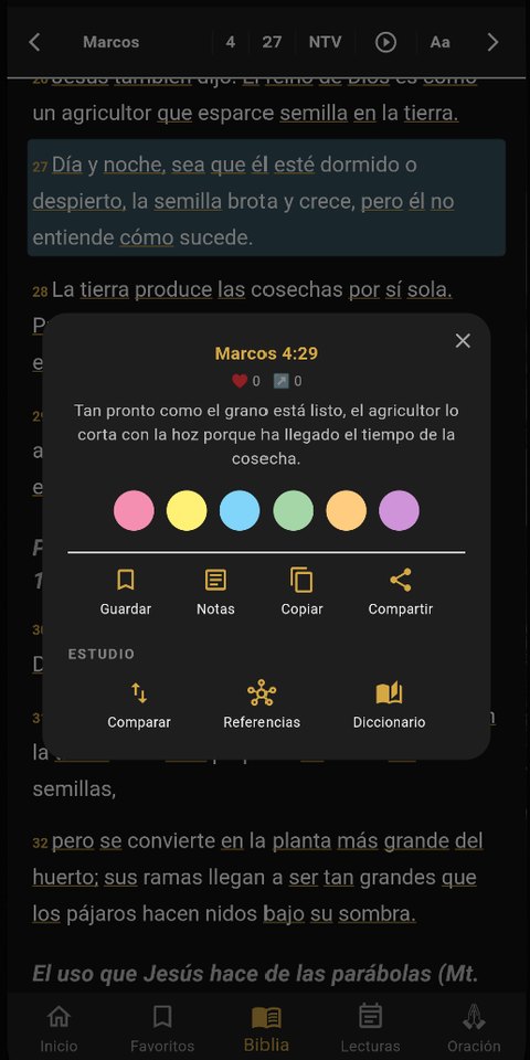 Lector con acciones de versiculo
