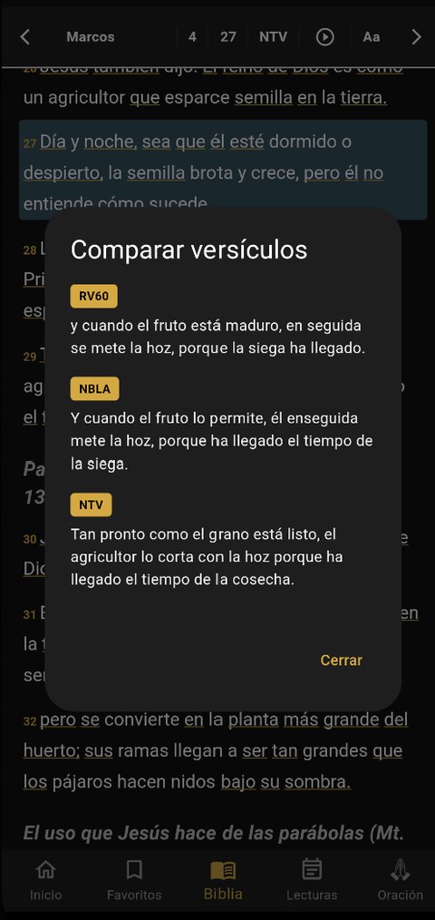 Comparar versiones biblicas